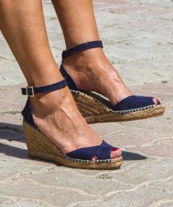 Sandalia con cuña Carolina Azul