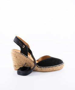 Alternative view of Alpargata con cuña New Greta Negro.