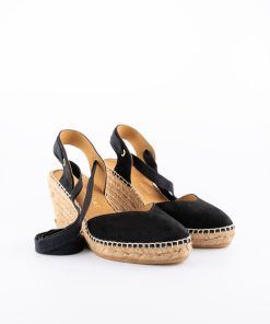 Alpargata con cuña New Greta Negro.