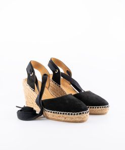 Alpargata con cuña New Luna Negro.