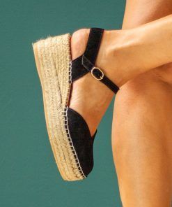 Alpargata con cuña Julia Negro.