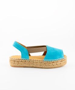 Alpargata con plataforma Patricia Azul Turquesa.