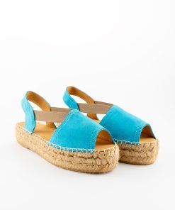 Alternative view of Alpargata con plataforma Patricia Azul Turquesa.