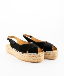 Alternative view of Alpargata con plataforma Elena Negro.