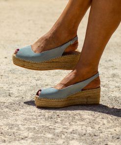 Alternative view of Alpargata con cuña Leyre Caribe.