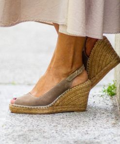 Alternative view of Alpargata con cuña Leonor Piedra.