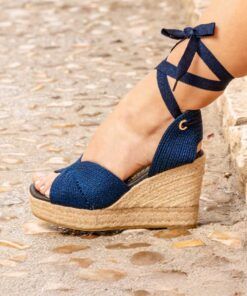 Alpargata con cuña Cordela Azul.