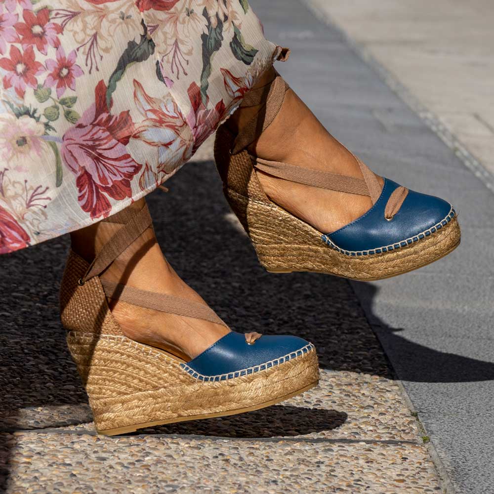 Alpargata con cuña María 2O Indigo.