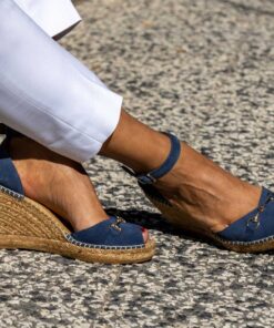 Alpargata con cuña Estribo Azul.