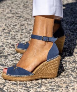 Alternative view of Alpargata con cuña Estribo Azul.