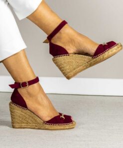 Alternative view of Alpargata con cuña Estribo Granate.