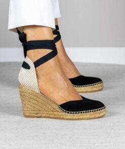 Alpargata con cuña Greta TM Negra.
