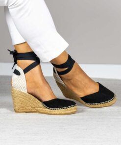 Alternative view of Alpargata con cuña Greta TM Negra.