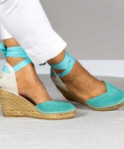 Alternative view of Alpargata con cuña Greta TM Acuario.