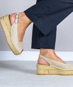 Alpargata con cuña Leyre Beige.