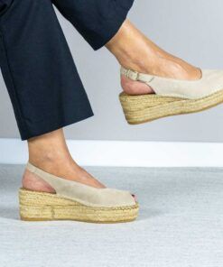 Alternative view of Alpargata con cuña Leyre Beige.