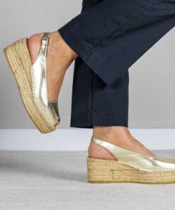 Alpargata con cuña Leyre Oro.