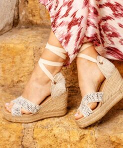 Alternative view of Alpargata con cuña Lucrecia II blanco.