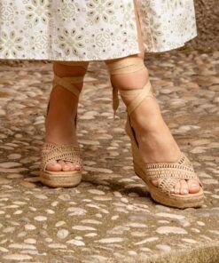 Alternative view of Alpargata con cuña Lucrecia II cuero.