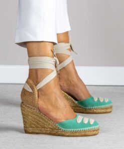 Alpargata con cuña María 3C Acuario.