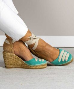 Alternative view of Alpargata con cuña María 3C Acuario.