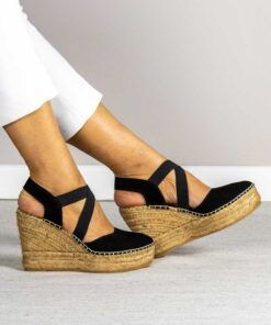 Alternative view of Alpargata con cuña Pilar Negra.