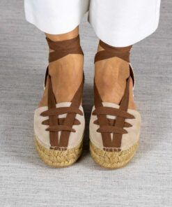 Alternative view of Alpargata con plataforma Sandra Marrón .