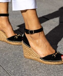 Alpargata con cuña Estribo Negra.