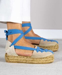 Alternative view of Alpargata con plataforma Sandra Azul .