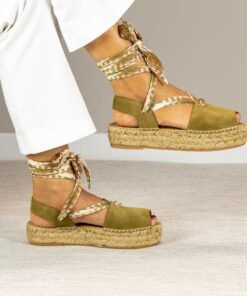 Alpargata con plataforma Victora Kaki.
